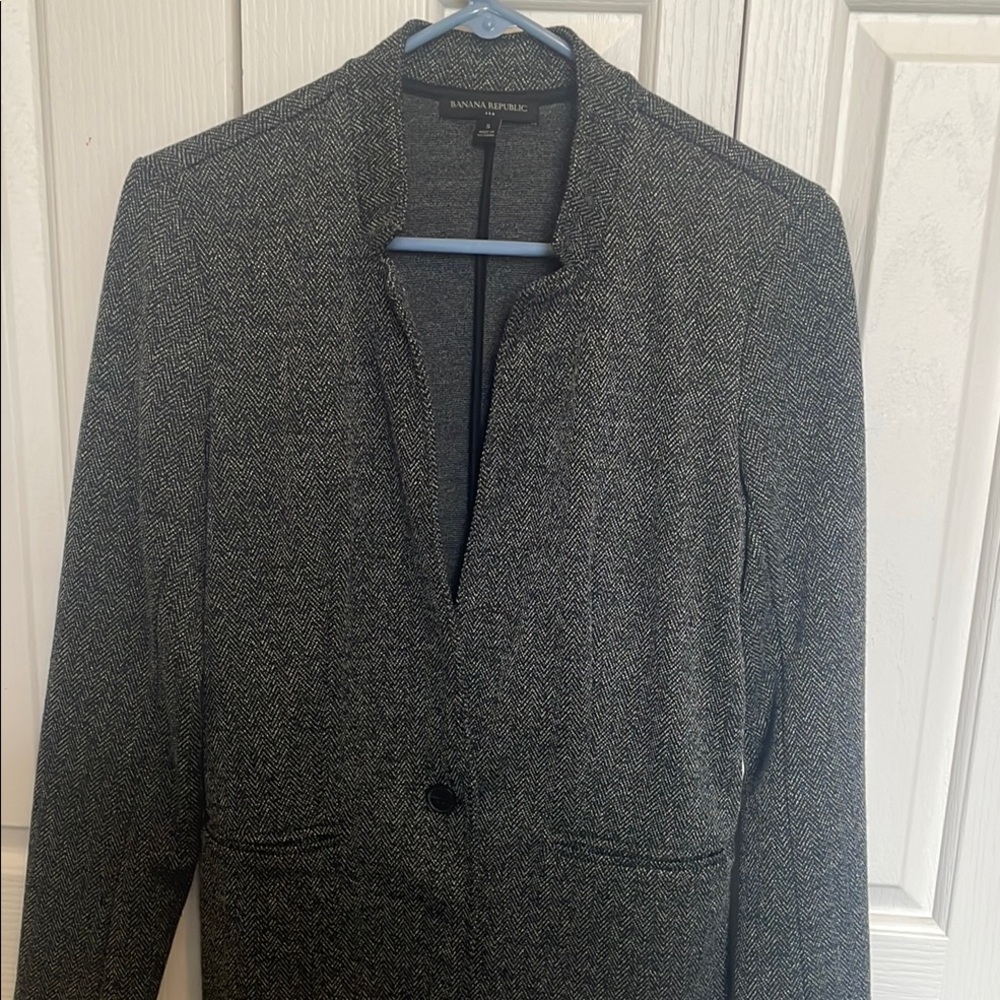 Banana Republic Gray tweed like Blazer